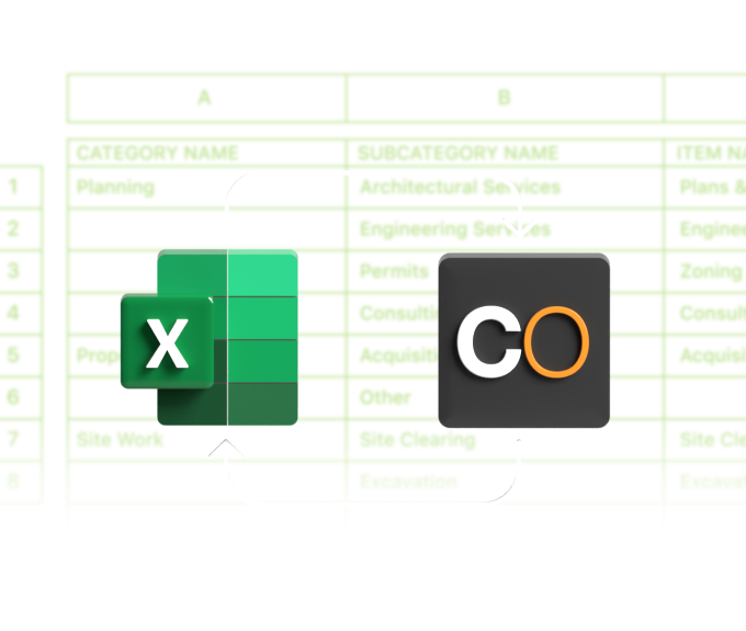 Excel Import and Export for Construction Estimates